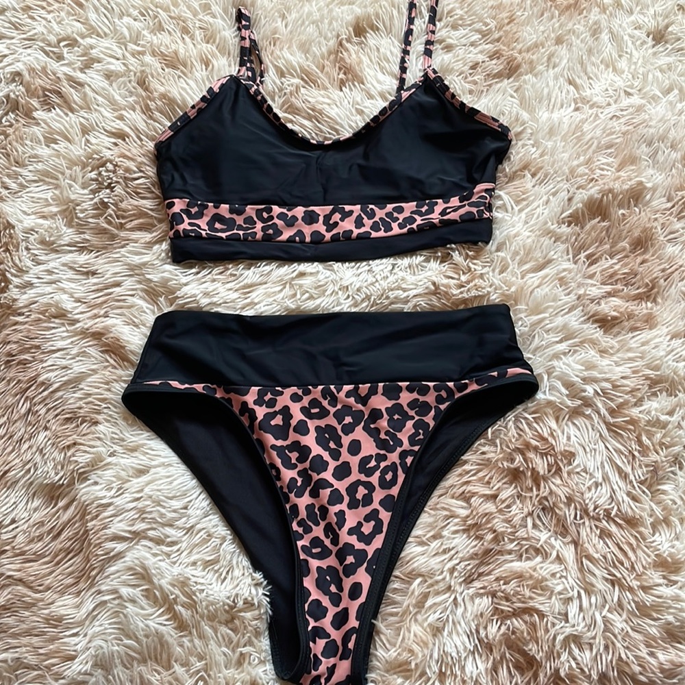 High waisted Cheetah Bikini w/ Removable Pads